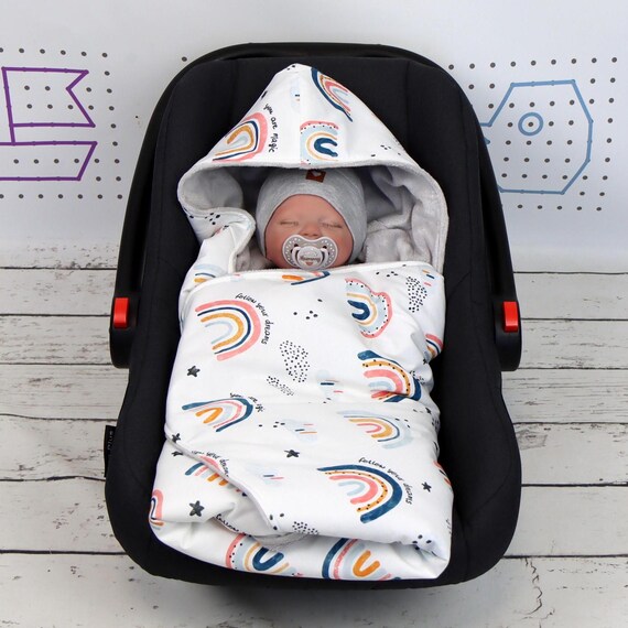 Rainbow Newborn Car Seat Blanket With Filling – Last Pieces
