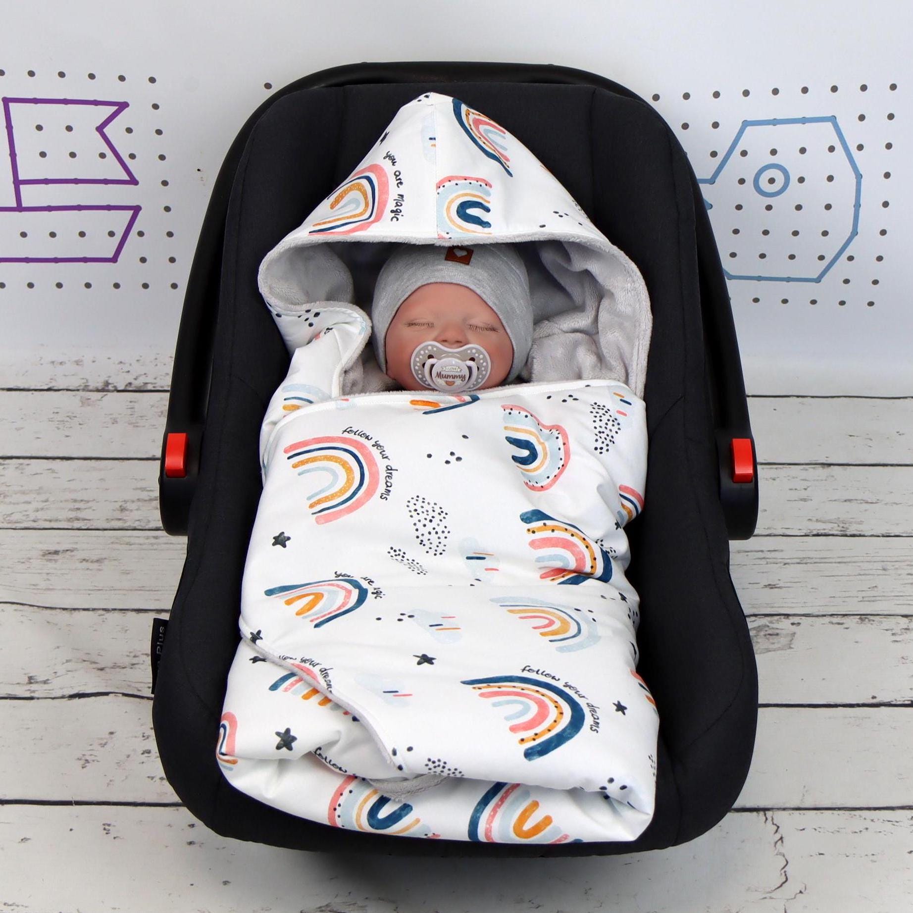 Rainbow Newborn Car Seat Blanket With Filling – Last Pieces