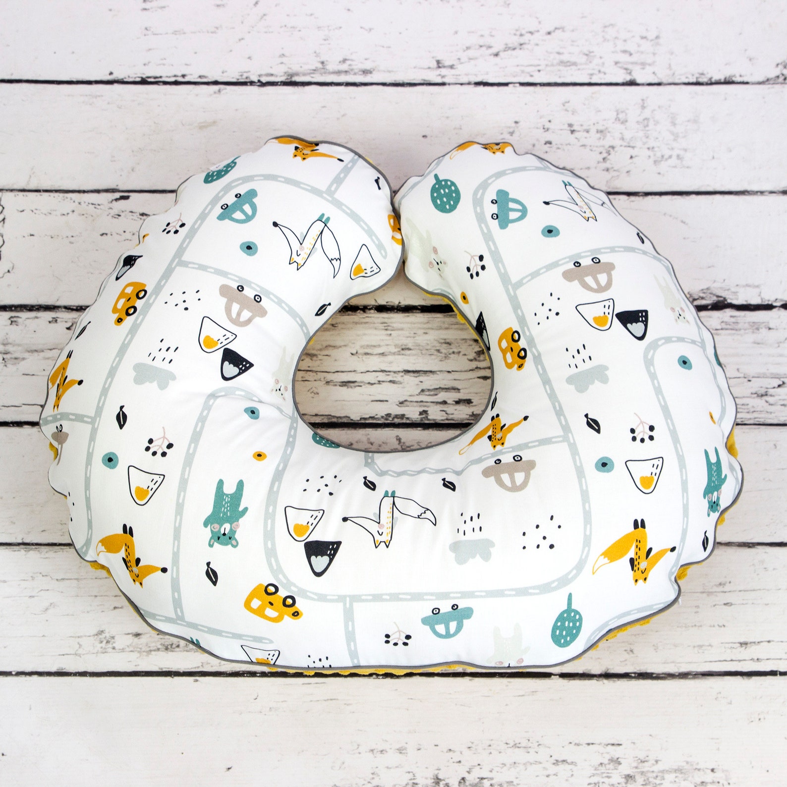 Car Road Nursing Pillow Cover for Boy Personalized Handmade Etsy