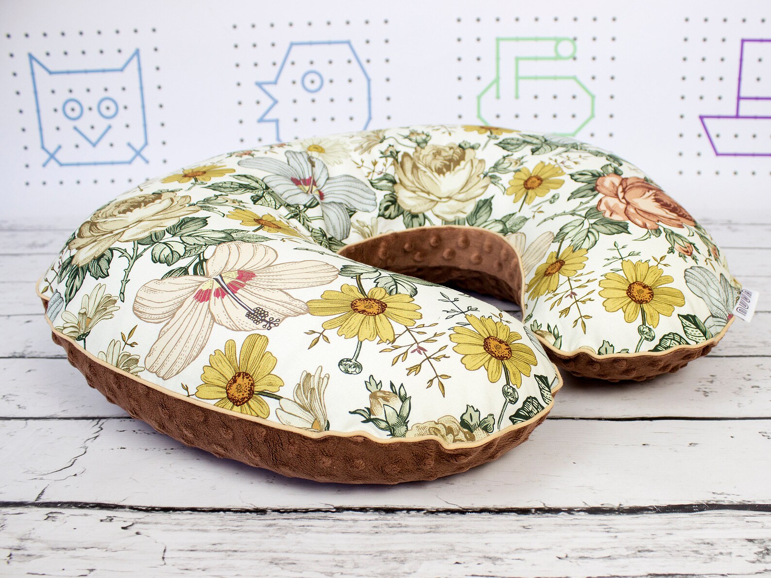 Vintage Garden Nursing Pillow Cover Floral Personalized Etsy
