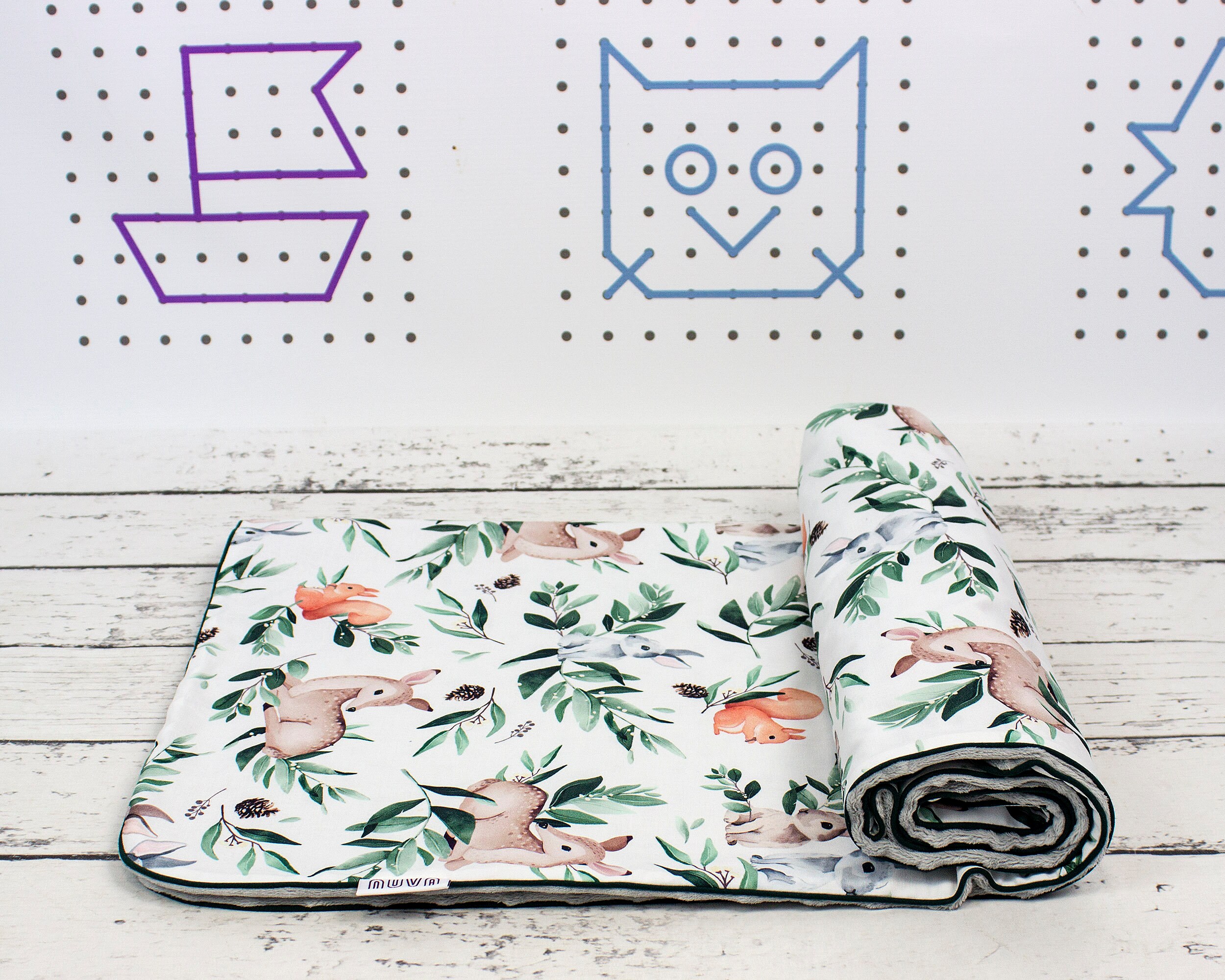 customizable Baby blanket Forest Animals Minky selectable cotton fabric customizable Baby blanket Forest Animals Minky selectable cotton fabric