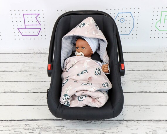 Rose Dream Penguins Waffle Car Seat Blanket 100 Cotton Hooded Car Blanket Girl Cotton Wrap Car Blanket Nuva Etsy Canada