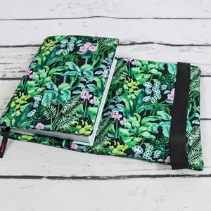 Botanica Waterproof Adjustable Wrap-Around Book Cover for Paperback and Hardcover Book, Notebook and Journal, Fabric Book Jacket | Nuva