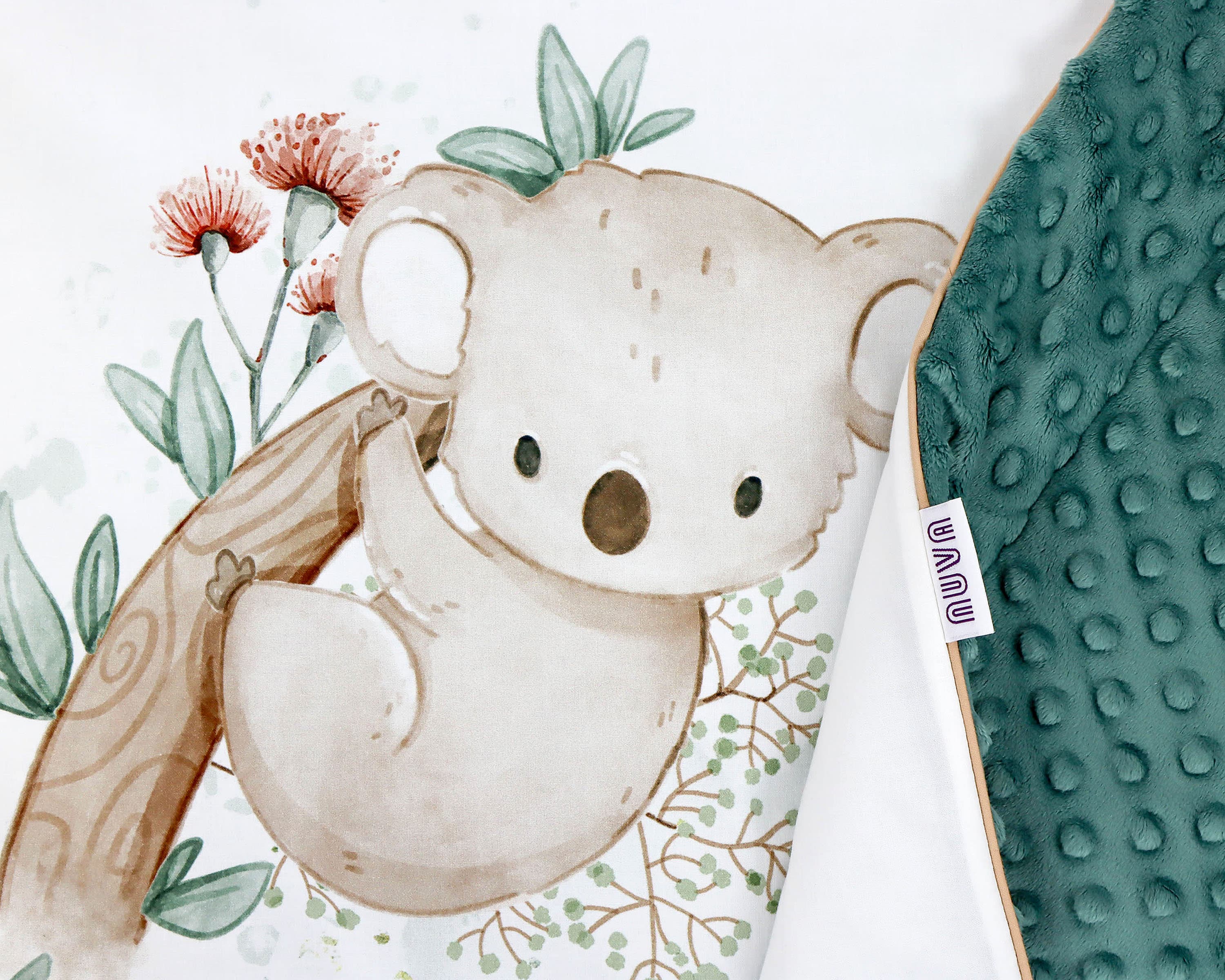White Koala Crib Bedding Set Koala Bears and Eucalyptus Bedding