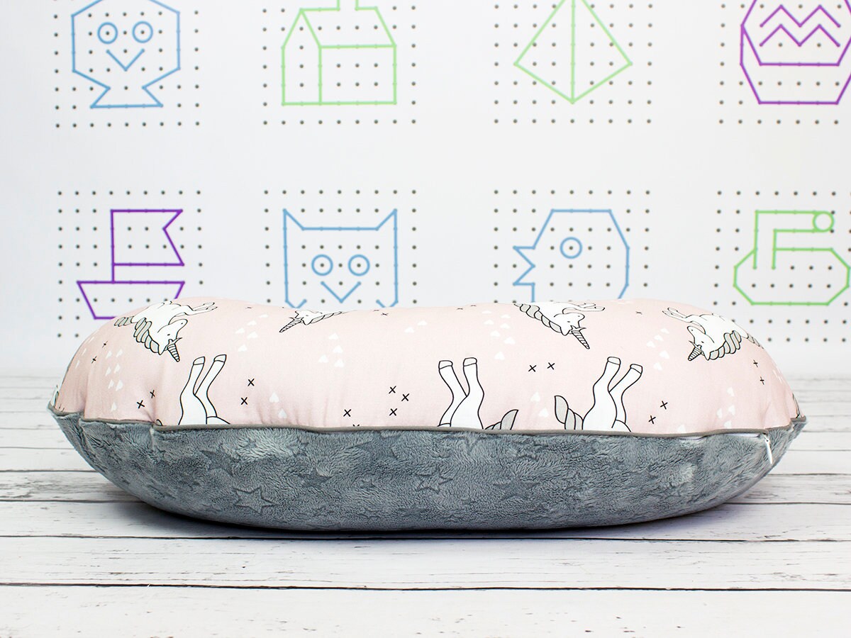 Dusty Rose Unicorn Nursing Pillow Cover for Girl Personalized Etsy