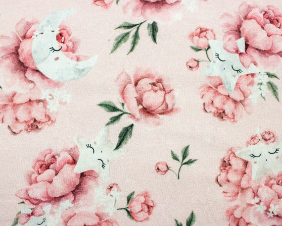 Floral Vintage Fabric by the Yard, Width 150cm /59 