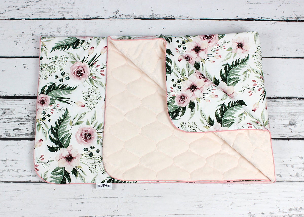 Floral Girl Baby Blanket Blossom Velvet Blanket Personalized Etsy