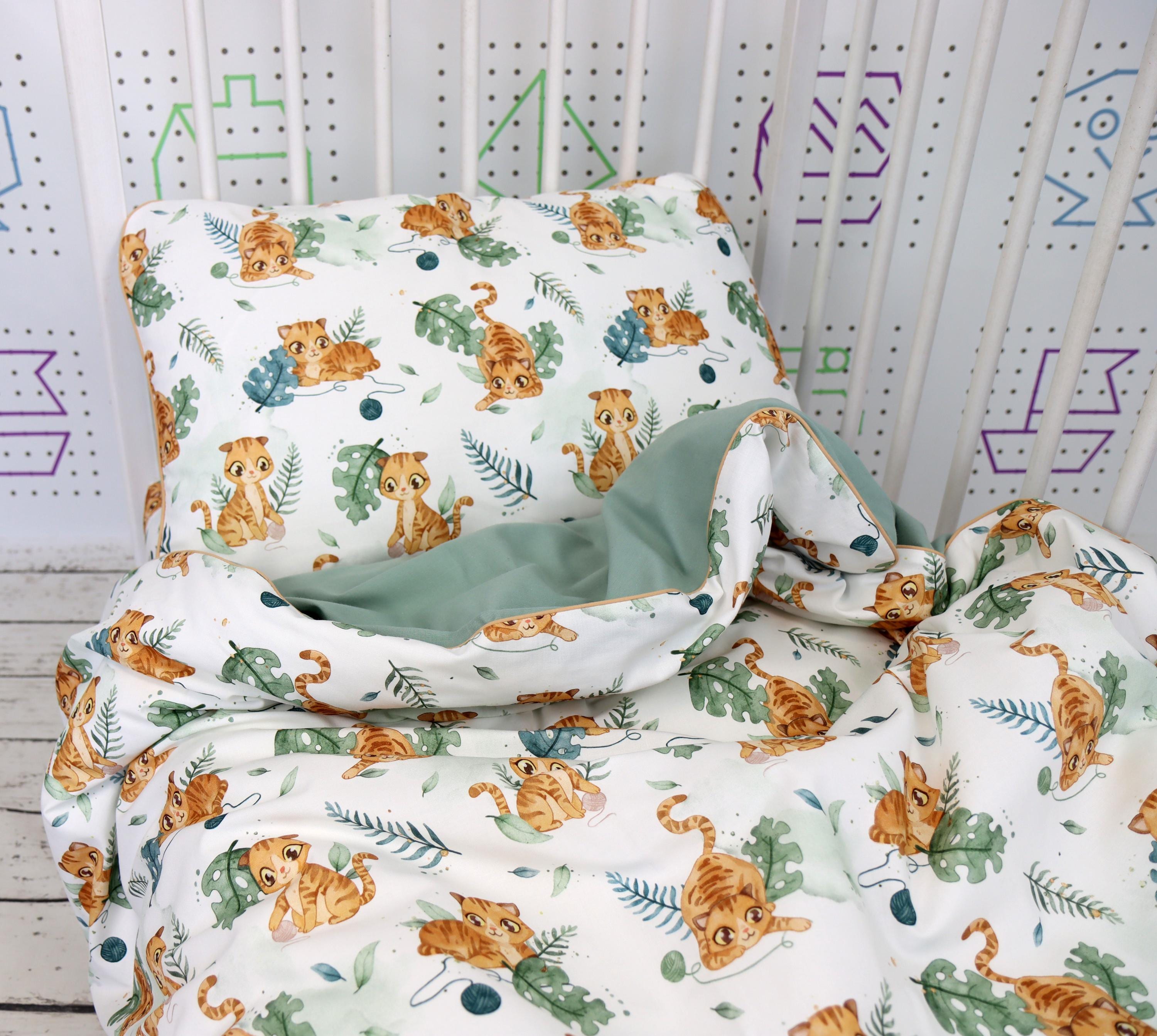 Housse De Couette Enfant 120x150cm 100% Coton - Motif Dessin Animé Mignon