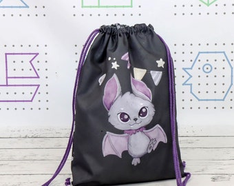 Sac à dos pour bébé Dark Vampire Bats, sac personnalisé pour enfants, sac de sport étanche avec nom, sac pour enfant d'âge préscolaire | Nuva