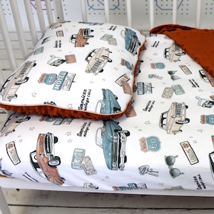 American Vintage Car Kids Sheet Crib bed Fitted Sheet Route 66