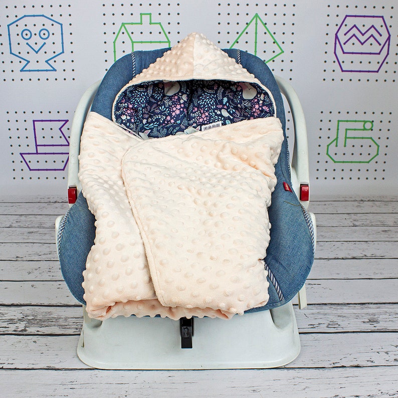 Car Seat Blanket Sleeping Fox Swaddle Travel Hooded Blanket Etsy