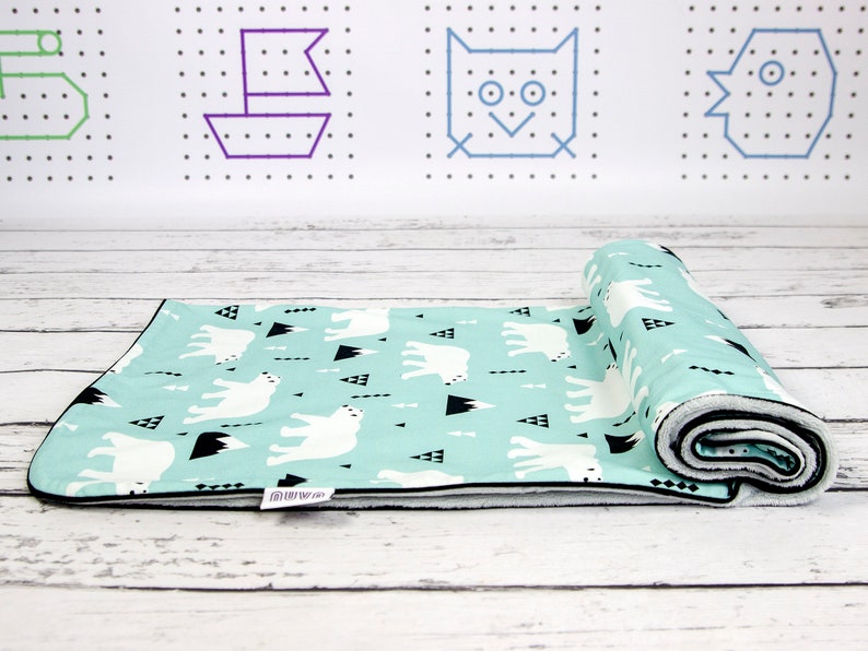 Polar Bear Baby Blanket Personalized Handmade Minky Blanket Etsy