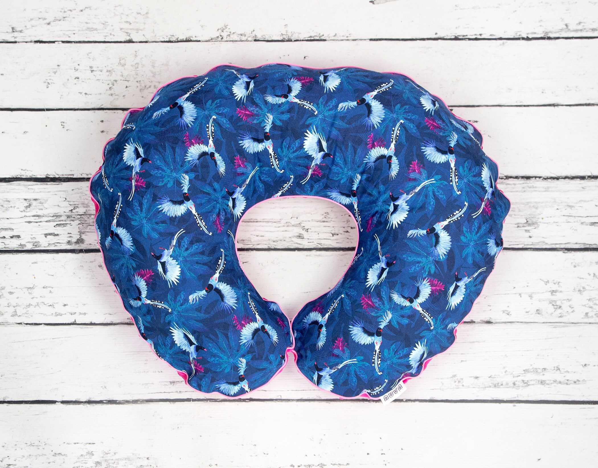 Birds at night Nursing Pillow Cover Handmade Cotton and Minky Etsy