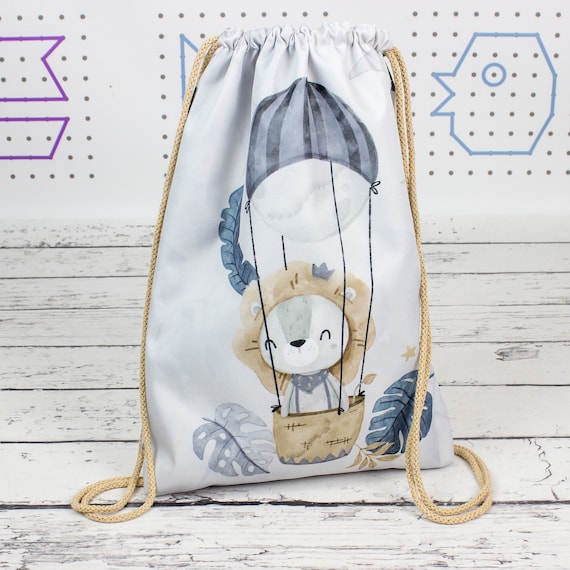 Sac cordon enfant personnalisé lion - Cadeaux