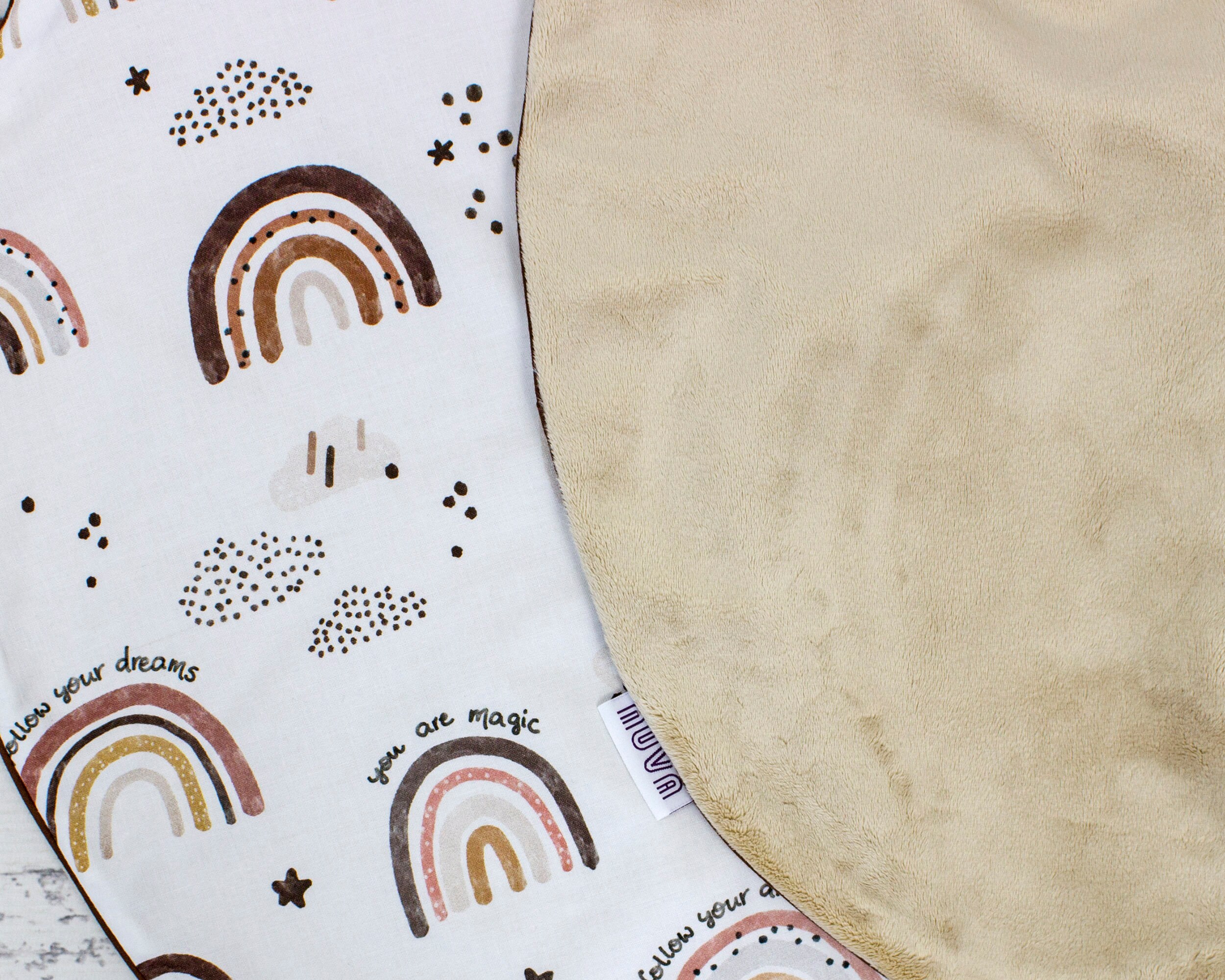 Natural Rainbow Nursing Pillow Cover Neutral Personalized Etsy