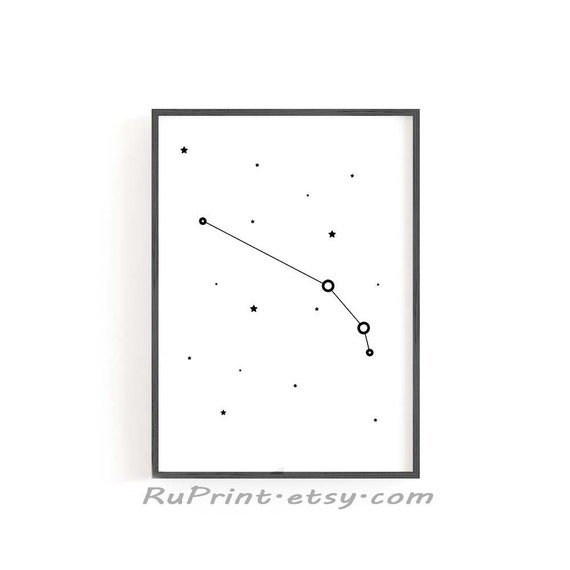 Widder Konstellation Druck Druckbare Sternzeichen Widder Etsy