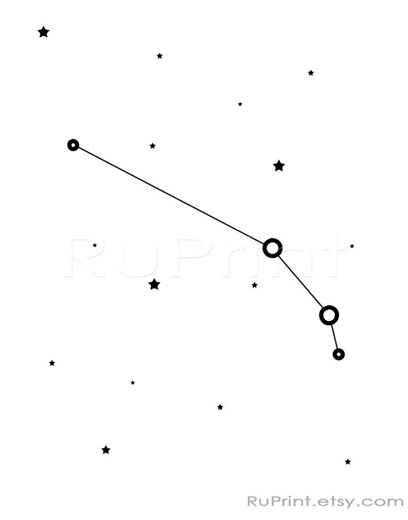 Aries constellation print Printable Zodiac Aries art Etsy