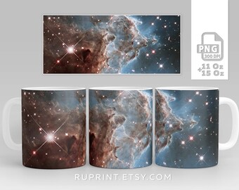 Space mug png, Galaxy mug, sublimation coffee mug designs