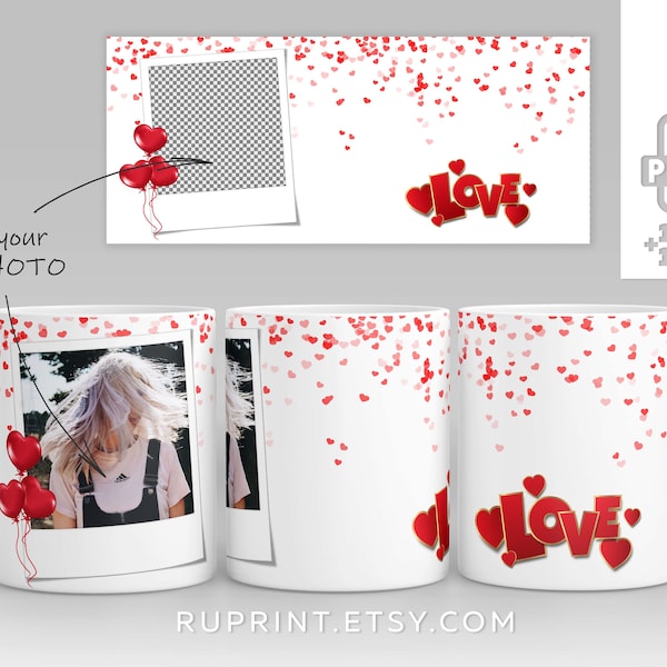 love designs mug, Photo mug png, mug with photo, Digital template for sublimation in Mugs, Mug sublimation designs, Valentines mug png