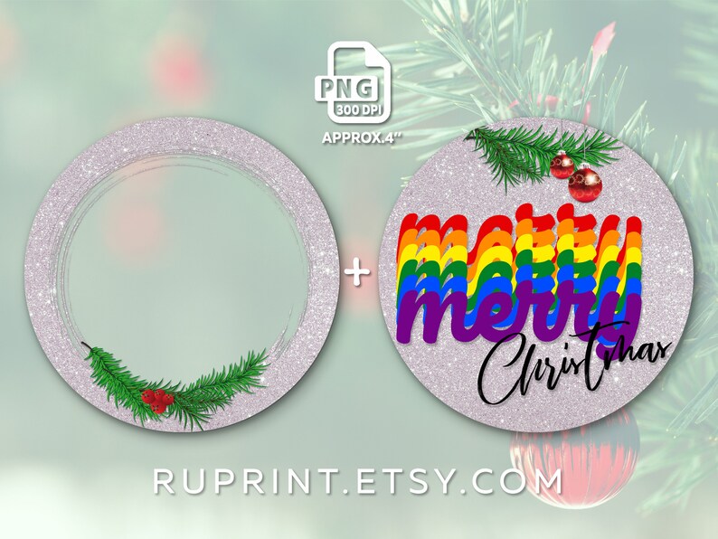 Ornament Photo Png Round Photo Ornament Png Template Etsy