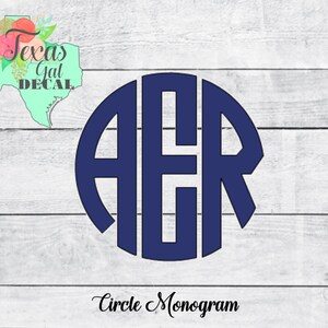 Monogramm-Vinyl-Aufkleber