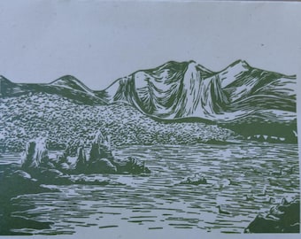Mono Lake Letterpress Greeting Card
