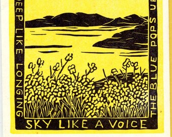 Pyramid Lake Letterpress Greeting Card