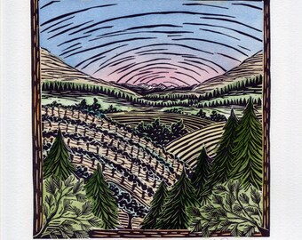 Winery In the Foothills - Hand-Painted