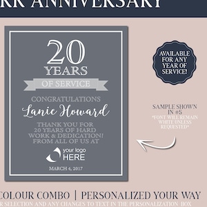 Work Anniversary Gift, Employee Appreciation Present, Years of Service, Retirement Gift, Any Year, Employee Gift