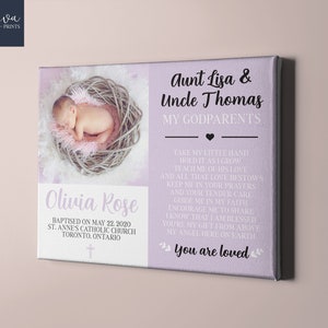 Godparents Gift Idea, Baby Baptism, godparent Appreciation, baptism, christening, Godparent Thank you gift, Keepsake gift, Sentimental
