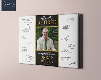Retirement Gift for Men or Women, Retirement Party Decoration, Work Anniversary Gift, Retirement Signature Poster Sign, Digital Printable