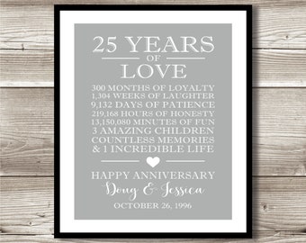 25 Years Together Etsy