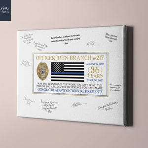 Police Retirement Gift, Cop Retirement Guestbook, Police Badge Retirement, Police Officer Gift, Sheriff Retirement, Printable Guestbook Sign