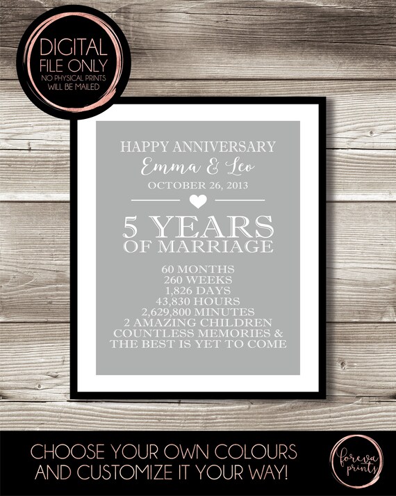 5 years marriage gift