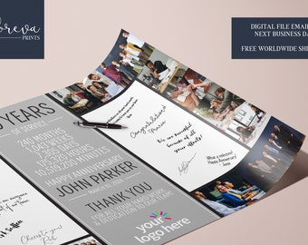 20 Jahre Arbeit Jubiläum Signatur Foto Collage - 20 Jahre Arbeit Mitarbeiter Jubiläum Geschenk - Jahre im Dienst Mitarbeiter Auszeichnung zum Unterschreiben