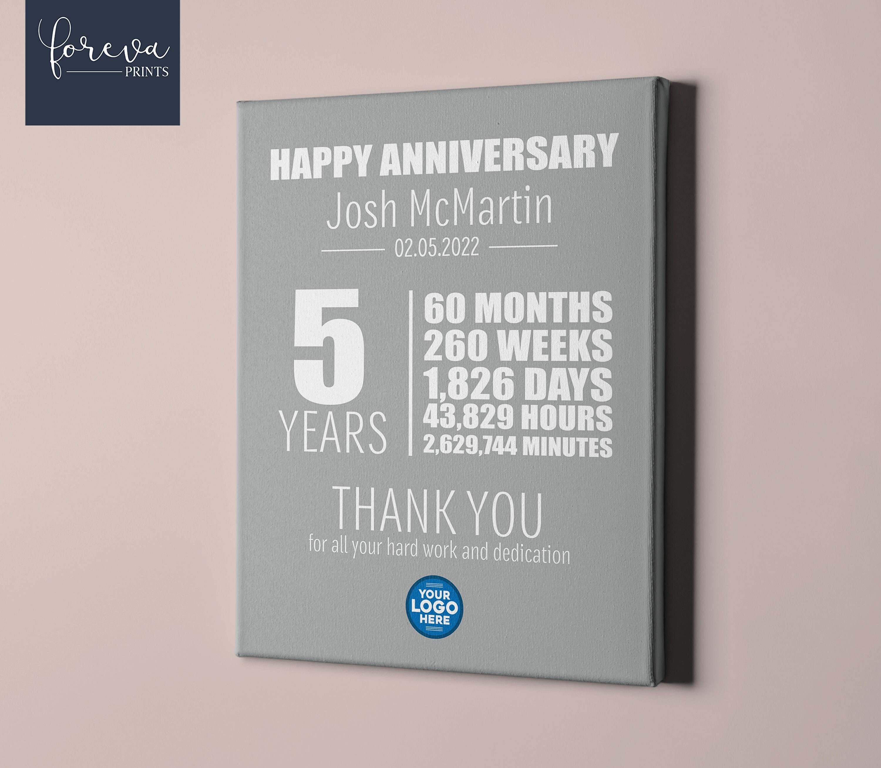 5th Work Anniversary Gift  Corporate Gifts for Employees — Simple &  Sentimental