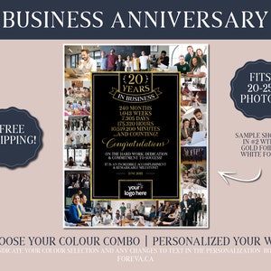 20th Business Anniversary, Photo Collage, 20 Years in Business Sign ...