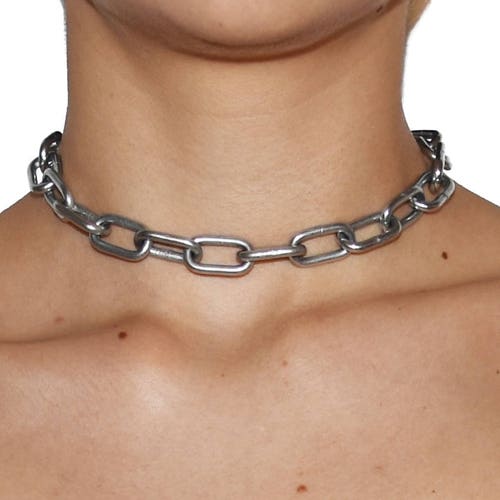Oversized Ball Chain Choker Necklace Solid Stainless Steel Etsy