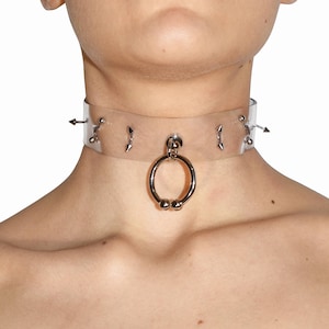 Pvc all over piercing choker