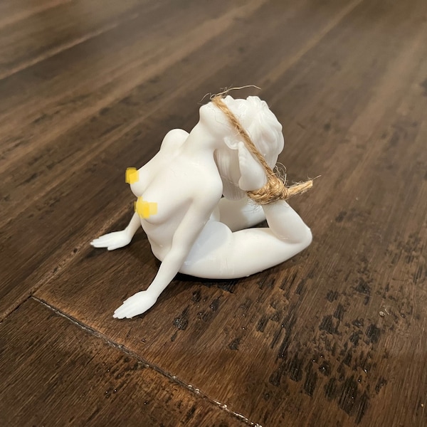 Bent Back Shibari Rope Figurine Woman With or Without Rope