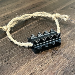 Braccialetto con punte di spine Shibari in corda