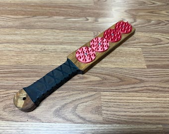 Solid Cherry Vampire Paddle con punte BDSM Impact Spikes