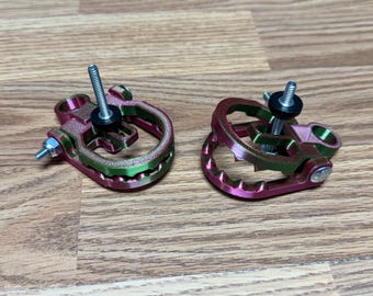 Set of 2 Nipple Traps Small Clamps With Teeth Spiked BDSM Sadist Colors