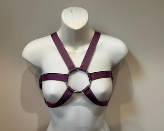 Shibari Bondage Nylon Strap Harness BDSM Kink Fetish with Optional Spikes Chest Webbing