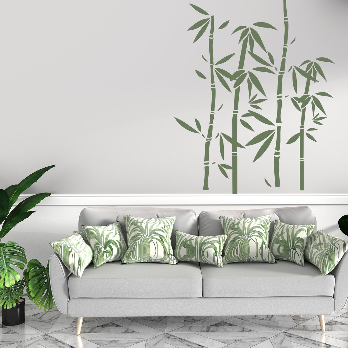 Bamboo WALL DECAL Vinyl Stickers Etsy