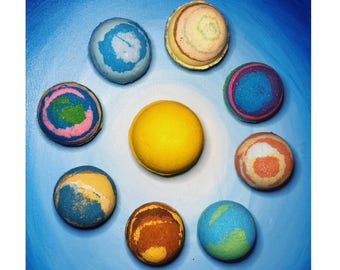 Solar System Bath Bomb Set | Full Size Planets & Large Sun