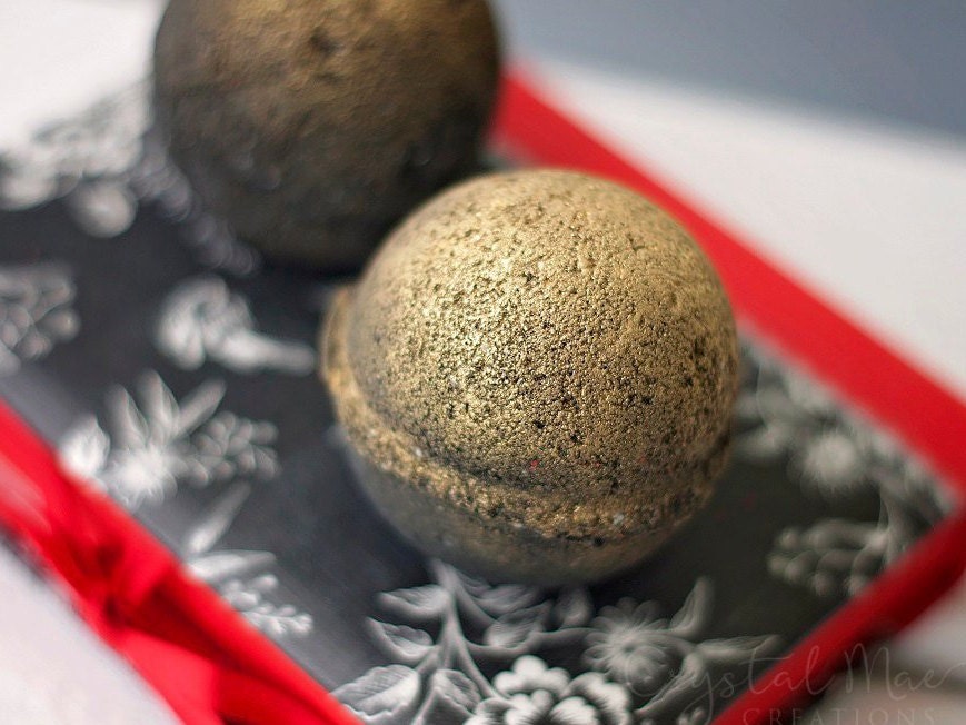 Black & Gold Bath Bomb Etsy