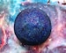 Black Galaxy Bath Bomb - Lavender, Ylang-Ylang, & Tonka Bean - black bath with holo glitter 