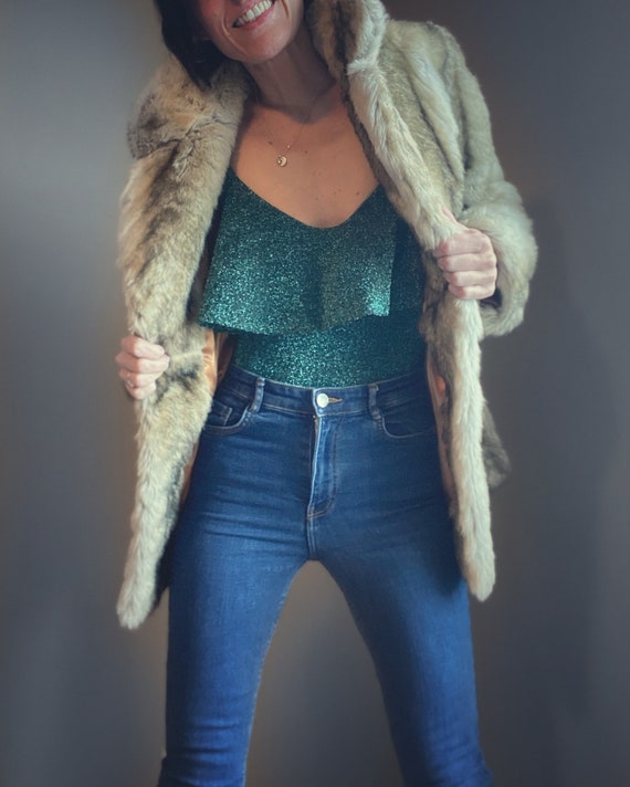 Vintage Sears Faux Fur Coat