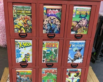 9 Drawer Comic Book Storage and Organization Cabinet